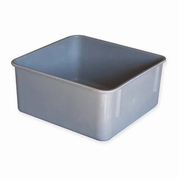 Mfg Tray Nesting Tote, 9.75 in L, 9.25 in W, Gray 9241085136
