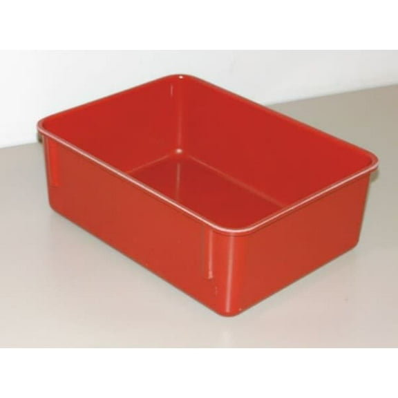 Mfg Tray Nesting Tote, 11.75 in L, 8.75 in W, Red 9201085280