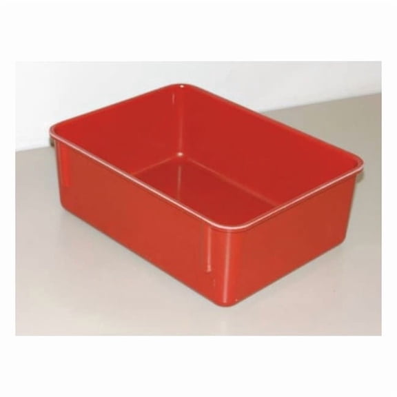 Mfg Tray Nesting Tote, 11.75 in L, 8.75 in W, Red 9201085280