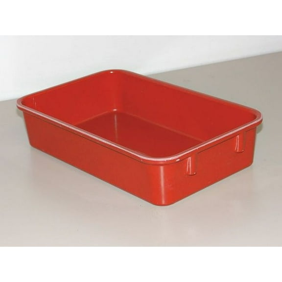 Mfg Tray Nesting Tote, 9.75 in L, 6.125 in W, Red 9221085280