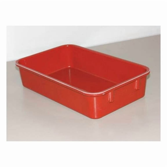Mfg Tray Nesting Tote, 9.75 in L, 6.125 in W, Red 9221085280