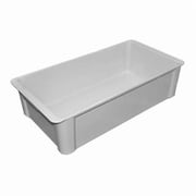 Stackable Storage Container, 6 gal, 23-3/8 in L x 12 in W x 6 in H, White 8083085269
