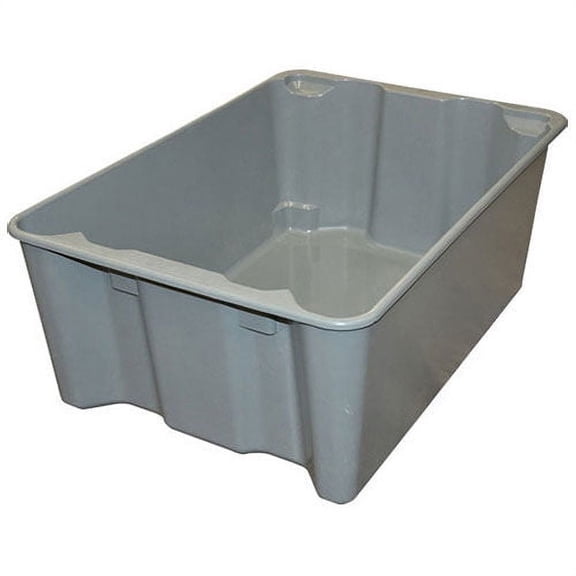 Molded Fiberglass Toteline Nest and Stack Tote 7806085172 - 25-1/4" x 18" x10", Gray, Lot of 5