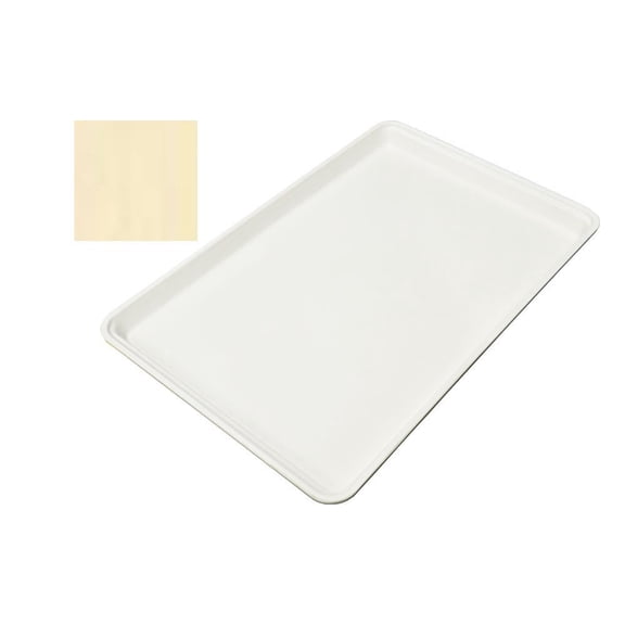 Molded Fiberglass Tray 332008 Bakery Tray 18"Wx26"D, Cream Color