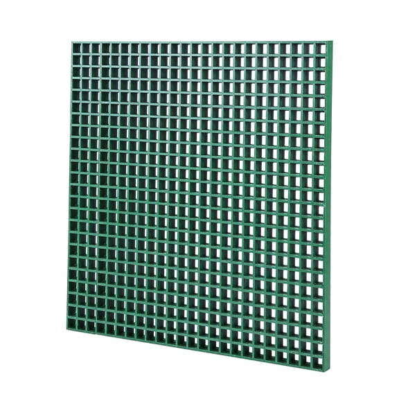 Molded Grating, Concave Surface, 38x38x25, Green, 2x2 ft, 1 Panel