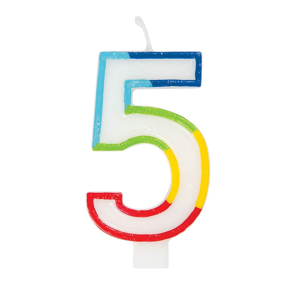 33" Number 5 Rainbow Splash Foil Balloon - Helium Or Air Fill | Party Decoration In Retail Package