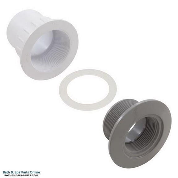 Molded Products 25523-501-100 1.5 x 2 in. Socket x Spigot 1.5 in. Fiberglass Wall Return Fitting with Nut & Gasket, Gray