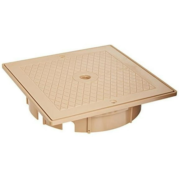 Molded Products 25538-909-000 Square Skimmer Cover & Collar, Tan