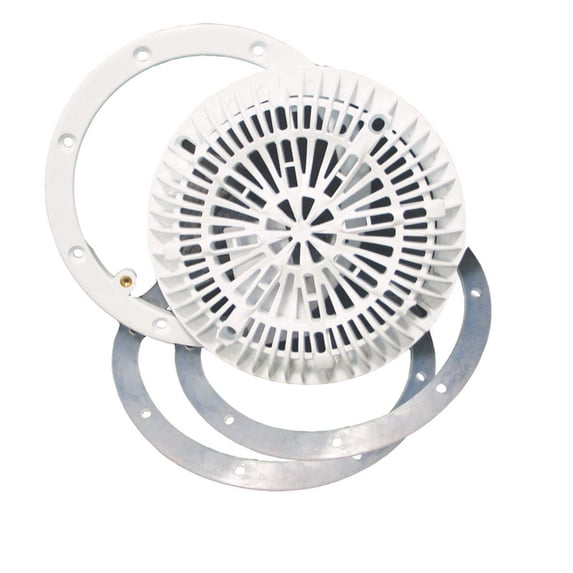 CMP 8" White Lid and Ring Kit for Galaxy Drains