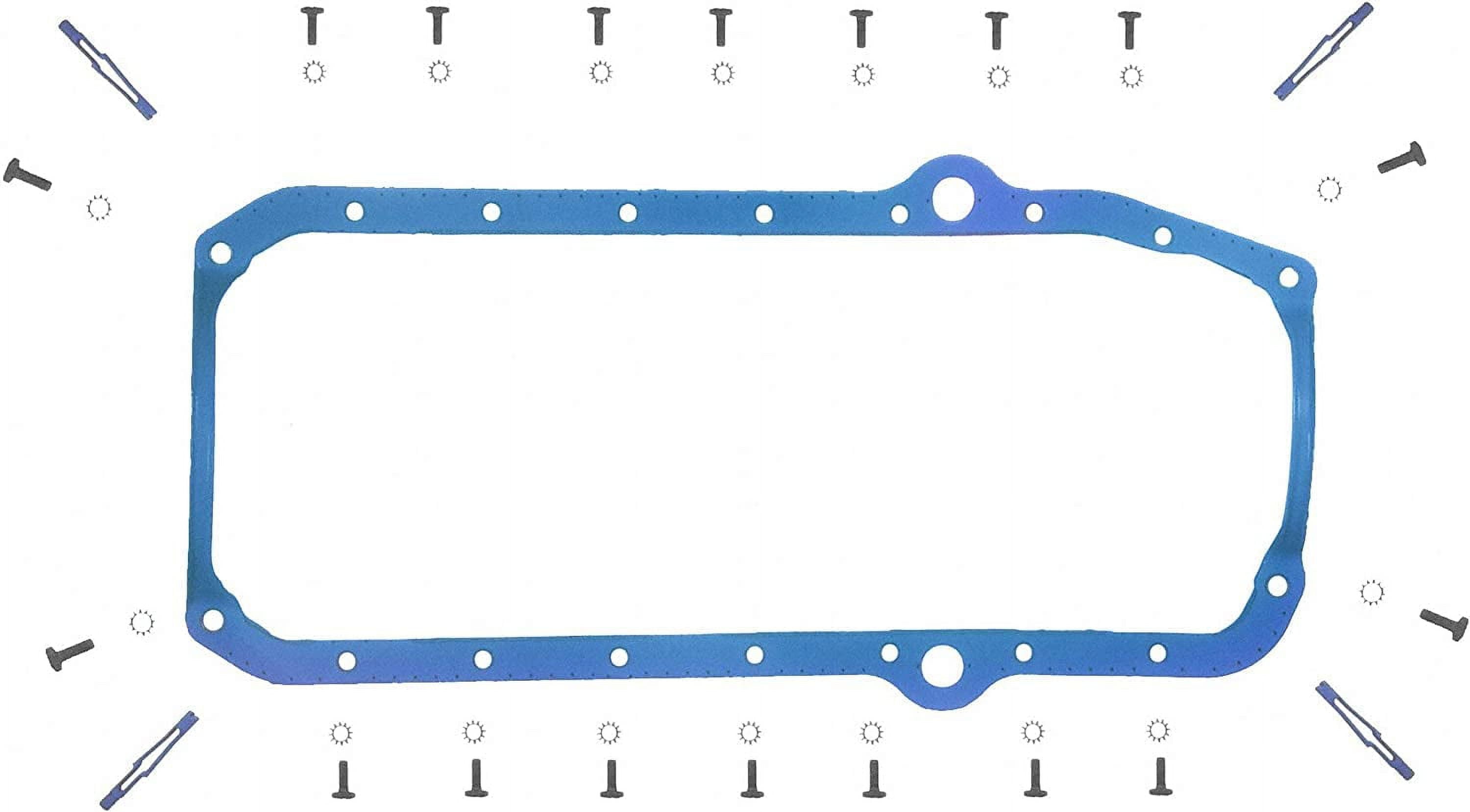 Molded Rubber 1 Piece Oil Pan Gasket Compatible with 19751985 Chevy sb