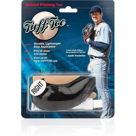 Molded Cleat Toe Protector, Softball & Baseball Cleat Cover Toe Protectors for Shoes & Cleats - Fits Most Sizes and Styles (Black, Left Cleat)