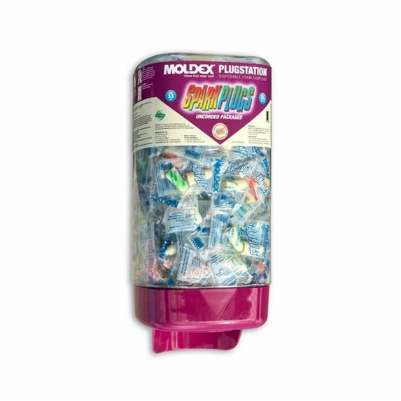 Moldex PlugStation® with Packaged Uncorded SparkPlugs®, 250 PR