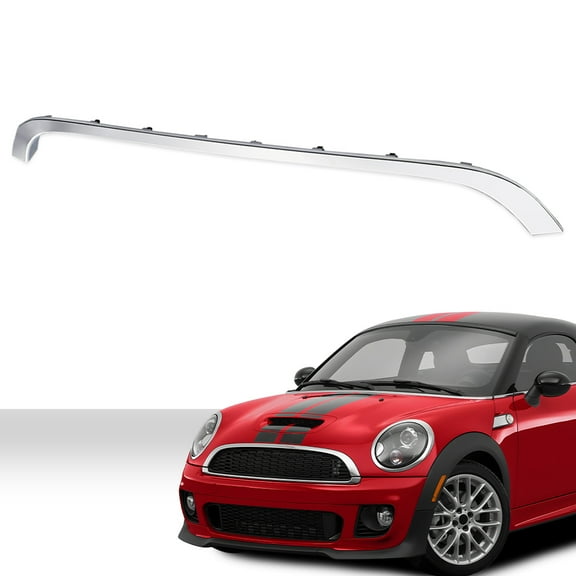 Molding Chrome Grille Hood Trim Moulding Fit For 2009-2015 Mini Cooper R55 R56 R58 R59,Front Grille Chrome Trim #MC1235100