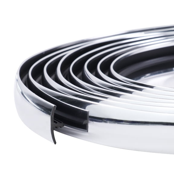 Molding Trim 1Inch Center Barb Tee T Moulding for Edge Slit, DIY projects, Furniture 30Ft Silver