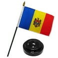 thumbnail image 1 of Moldova 4"x6" Flag Desk Set Table Stick Black Base, 1 of 1
