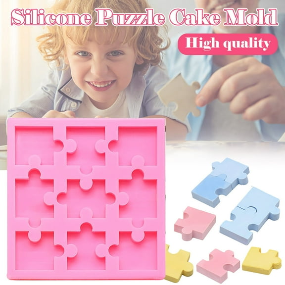 Molds DIY Puzzle Shape Cake Chocolate Soap Crystal Epoxy Molds Decor