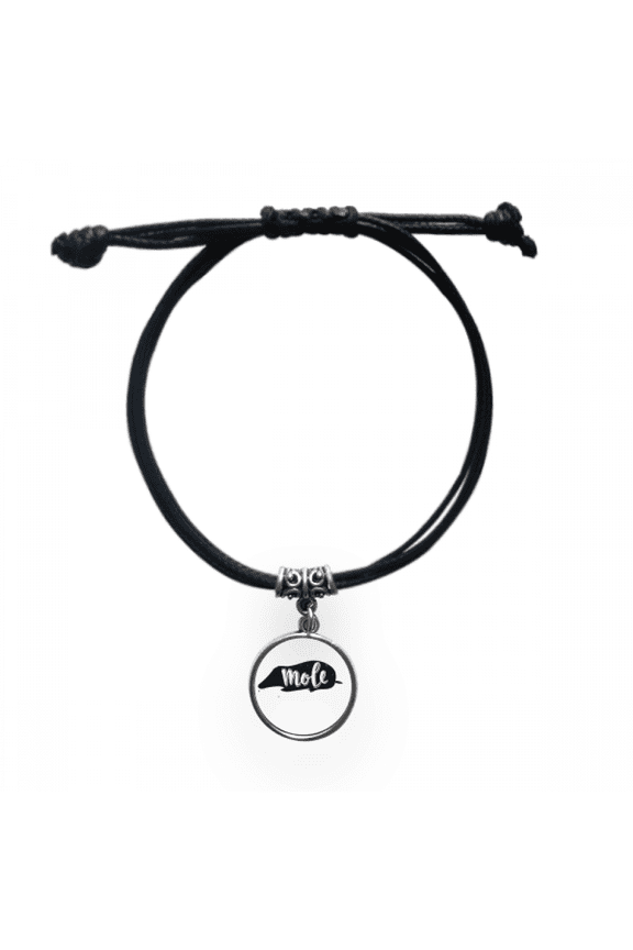 Black And White Animal Bracelet Leather Rope Wristband Black Jewelry