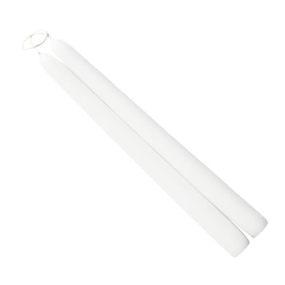 Mole Hollow Taper Candle Pair (Stark White) - 6 Inch