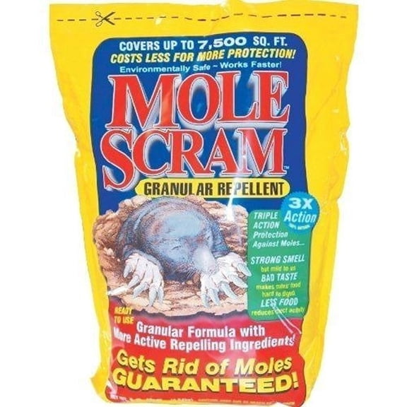 Epic Repellents Mole Scram Granular Mole Repellent - Outdoor Pest Control - 6 Pack, 10 lbs