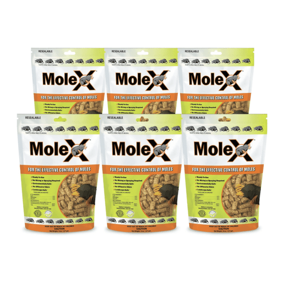 MoleX Mole Killer Pellets – Effective Against All Species of Moles, Non-Toxic to Pets and Wildlife, Bait Pellets – 3 lb Bag