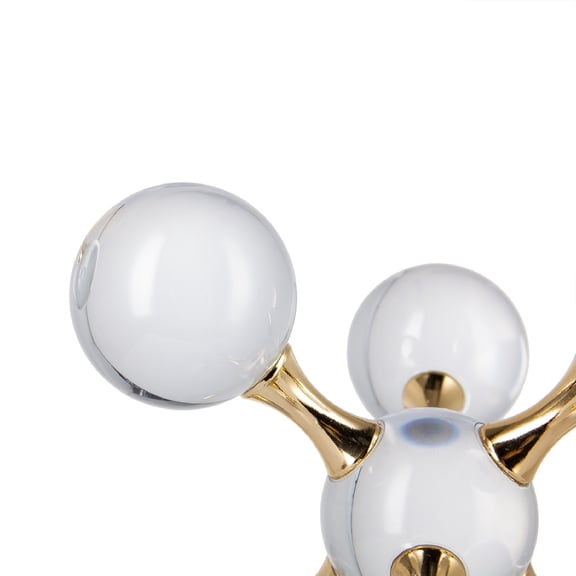 Molecular Ball - 8" x 8" x 8" - Clear/Gold