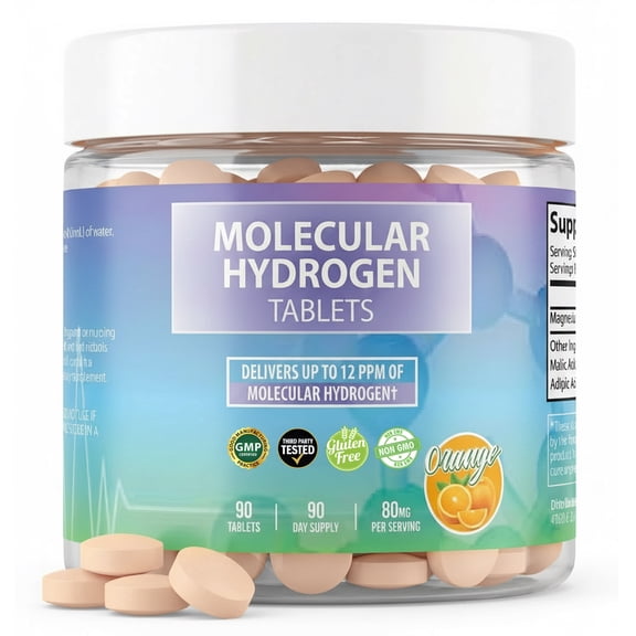 Keeree Molecular Hydrogen Tablets  Hydrogen-Rich Water for Hydration, Cognitive Support & Energy | 90 Count | Orange | Best Hydrogen Tablets for Water