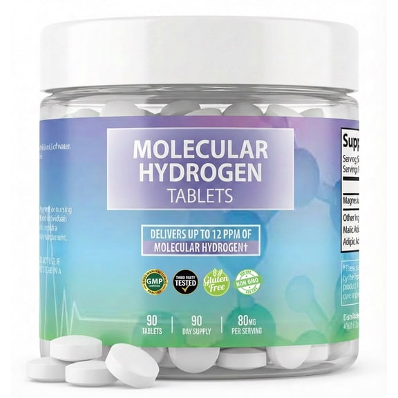 Keeree Molecular Hydrogen Tablets  Hydrogen-Rich Water for Hydration, Cognitive Support & Energy | 90 Count | Unflavored | Best Hydrogen Tablets for Water