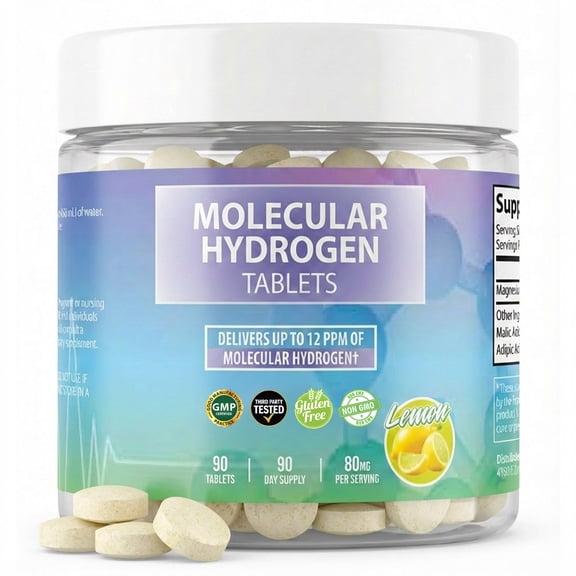 Keeree Molecular Hydrogen Tablets  Hydrogen-Rich Water for Hydration, Cognitive Support & Energy | 90 Count | Lemon | Best Hydrogen Tablets for Water