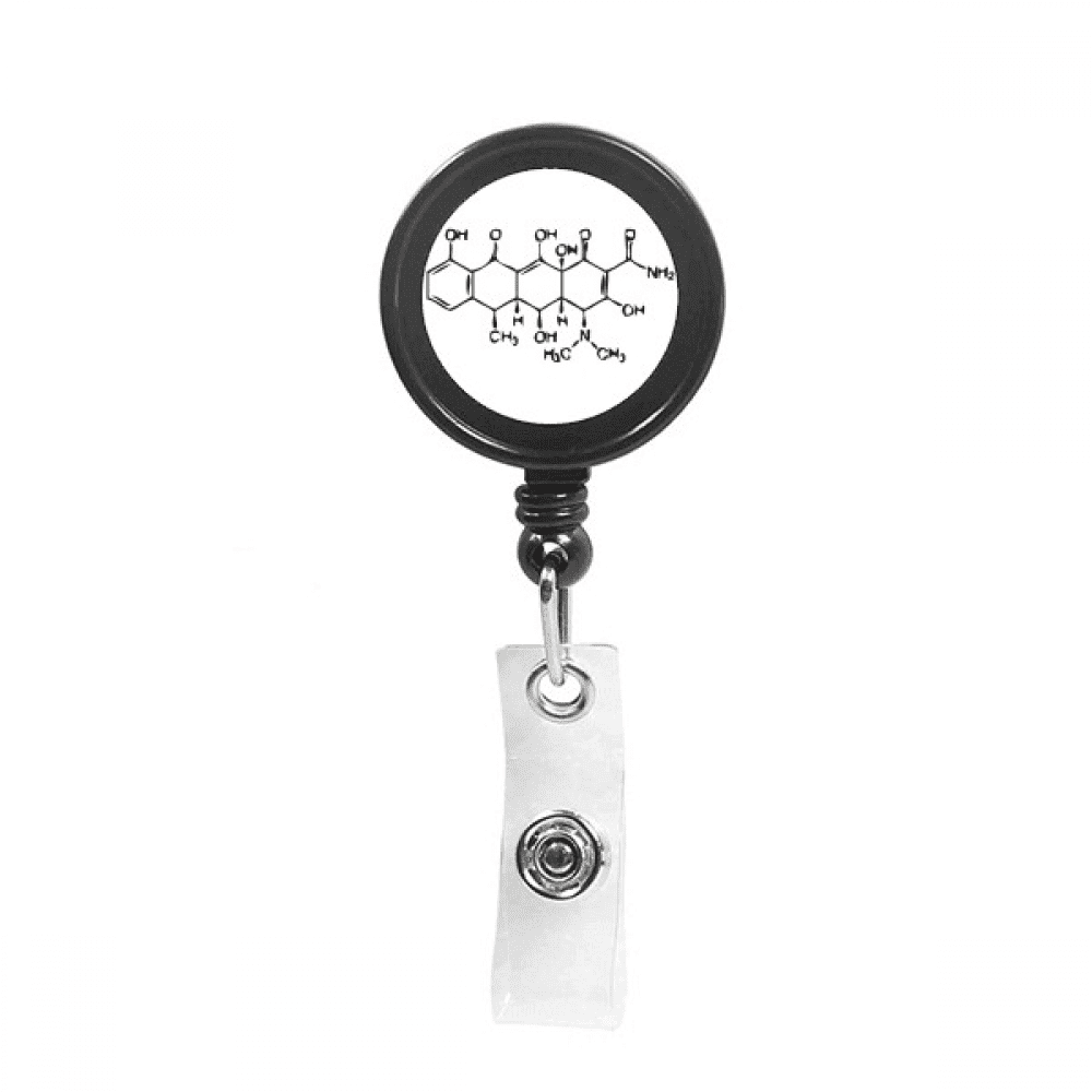 Molecular Organic Chestry Atoc Structure Retractable Keychain Badge Holder ID Badge