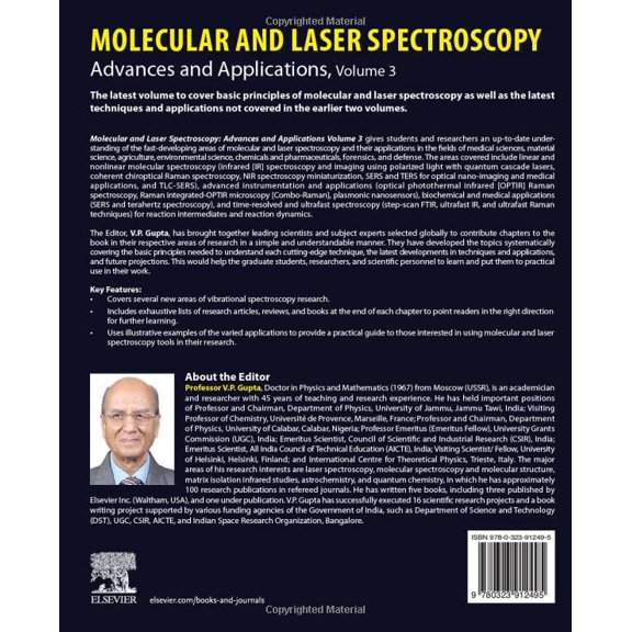 Pre-Owned Molecular and Laser Spectroscopy: Advances and Applications: Volume 3