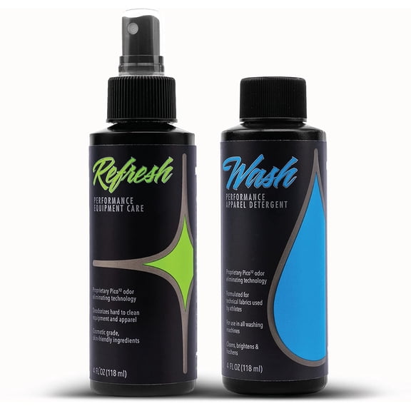 Molecule Athlete Kit, 4 Ounce Wash and 4 Ounce Refresh, Performance Apparel Care, Race Suits, Cleans and Deodorizes, 4 Ounces (1 Kit)