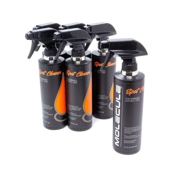 Molecule Spot Cleaner, Performance Apparel Care, Race Suits, Removes Tough Spots and Stains, 16 Ounces, (6 Pack)