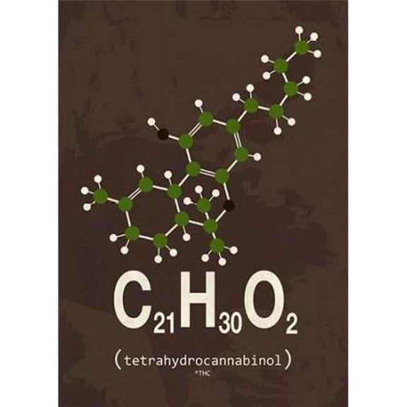 Molecule Thc Poster Print by Typelike, 20 x 28 - Large