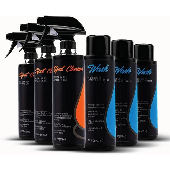 Molecule Wash Kit, 16 Ounces Wash and 16 Ounces Spot Cleaner, Performance Apparel Care, Race Suits, Removes Tough Spots and Stains, 16 Ounces (3 Kits)