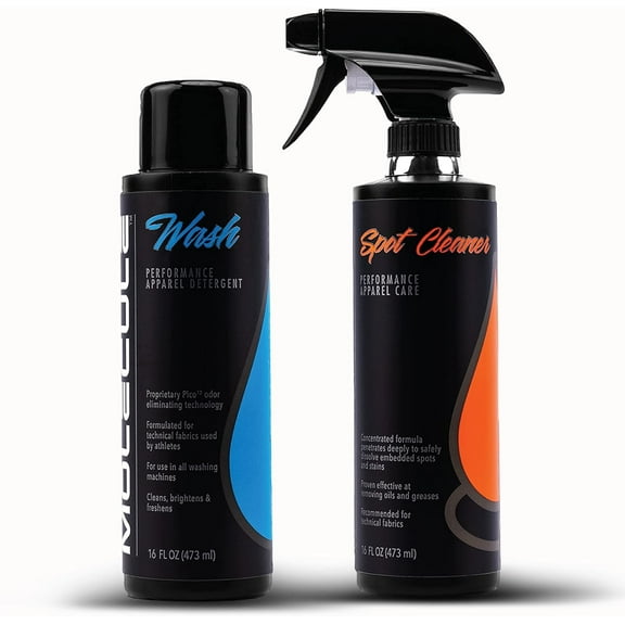 Molecule Wash Kit, 16 Ounces Wash and 16 Ounces Spot Cleaner, Performance Apparel Care, Race Suits, Removes Tough Spots and Stains, 16 Ounces (1 Kit)
