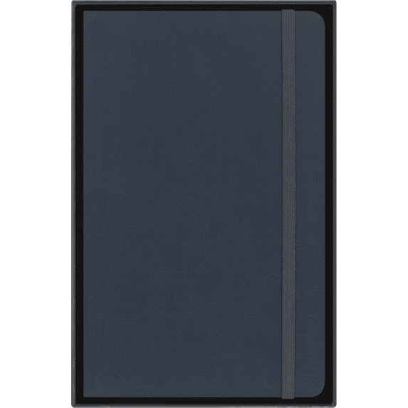 Molekine Precious & Ethical Notebook with Gift Box, Vegan Soft Cover, Imitation Leather, Large (5" x 8.25"), Ruled, Petroleum, 176 Pages