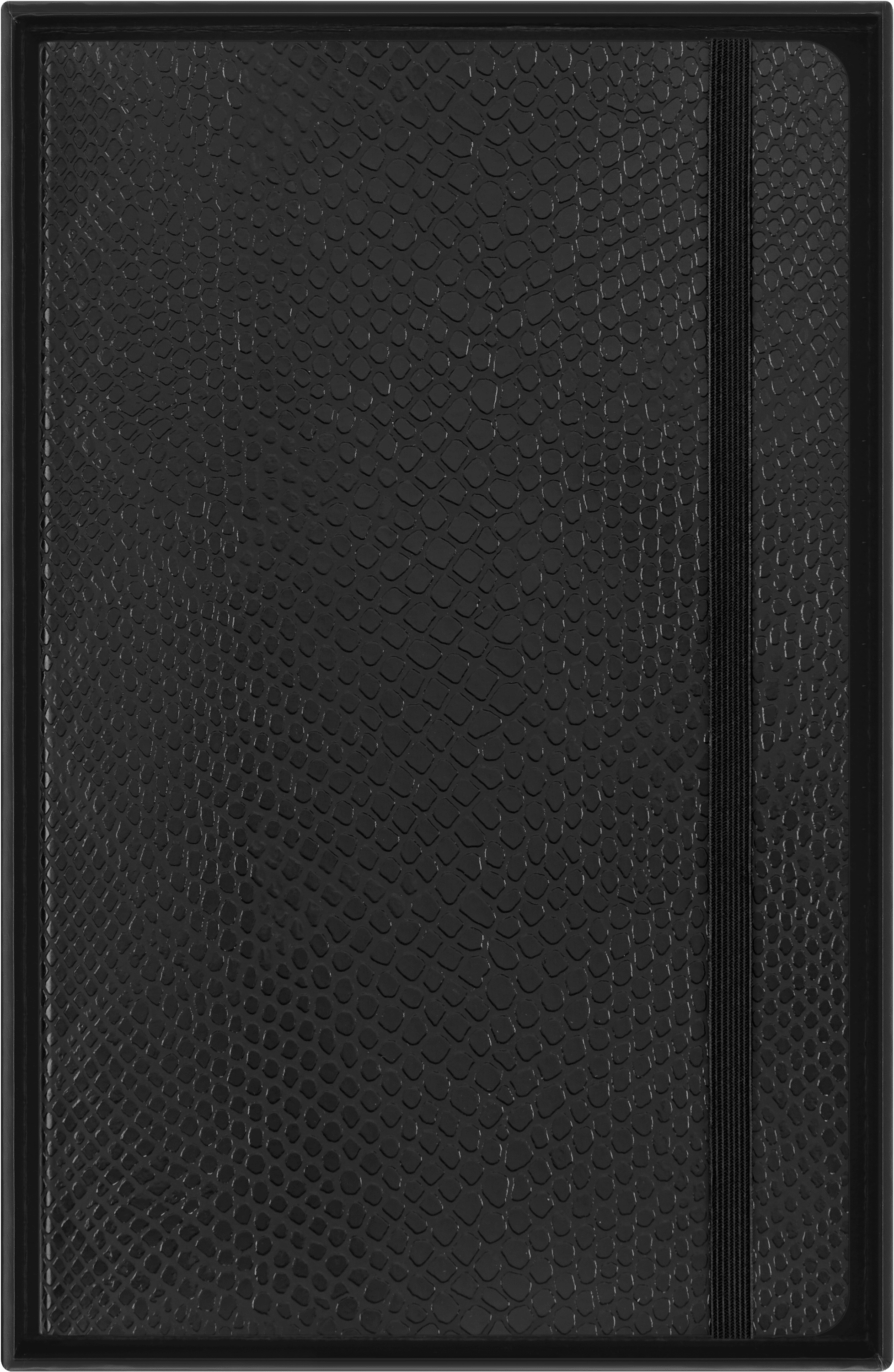 Molekine Precious & Ethical Notebook with Gift Box, Vegan Soft Cover, Imitation Python, Large (5" x 8.25"), Ruled, Black, 176 Pages