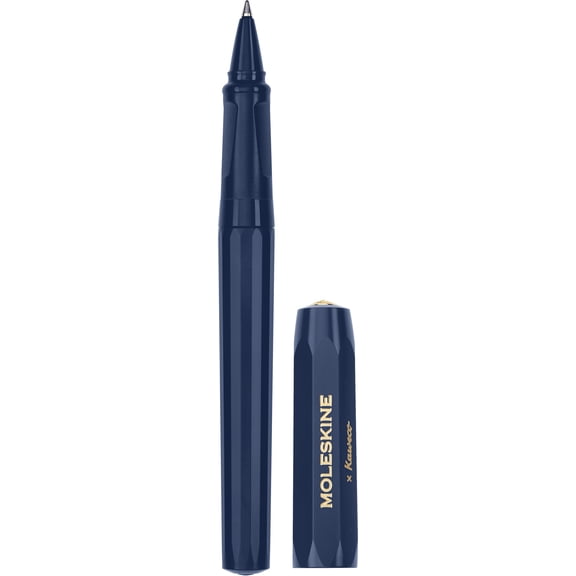 Moleksine Kaweco Roller Pen, Blue, Medium Point (0.7 MM), Black Ink