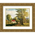 thumbnail image 1 of Molenaar, Pieter 24x19 Gold Ornate Wood Framed with Double Matting Museum Art Print Titled - House on the Rural Road, 1 of 4