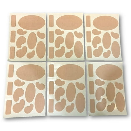 First Aid Global Moleskin Adhesive Flannel Pads Variety Pack 6-Sheets of 11 Pads Each