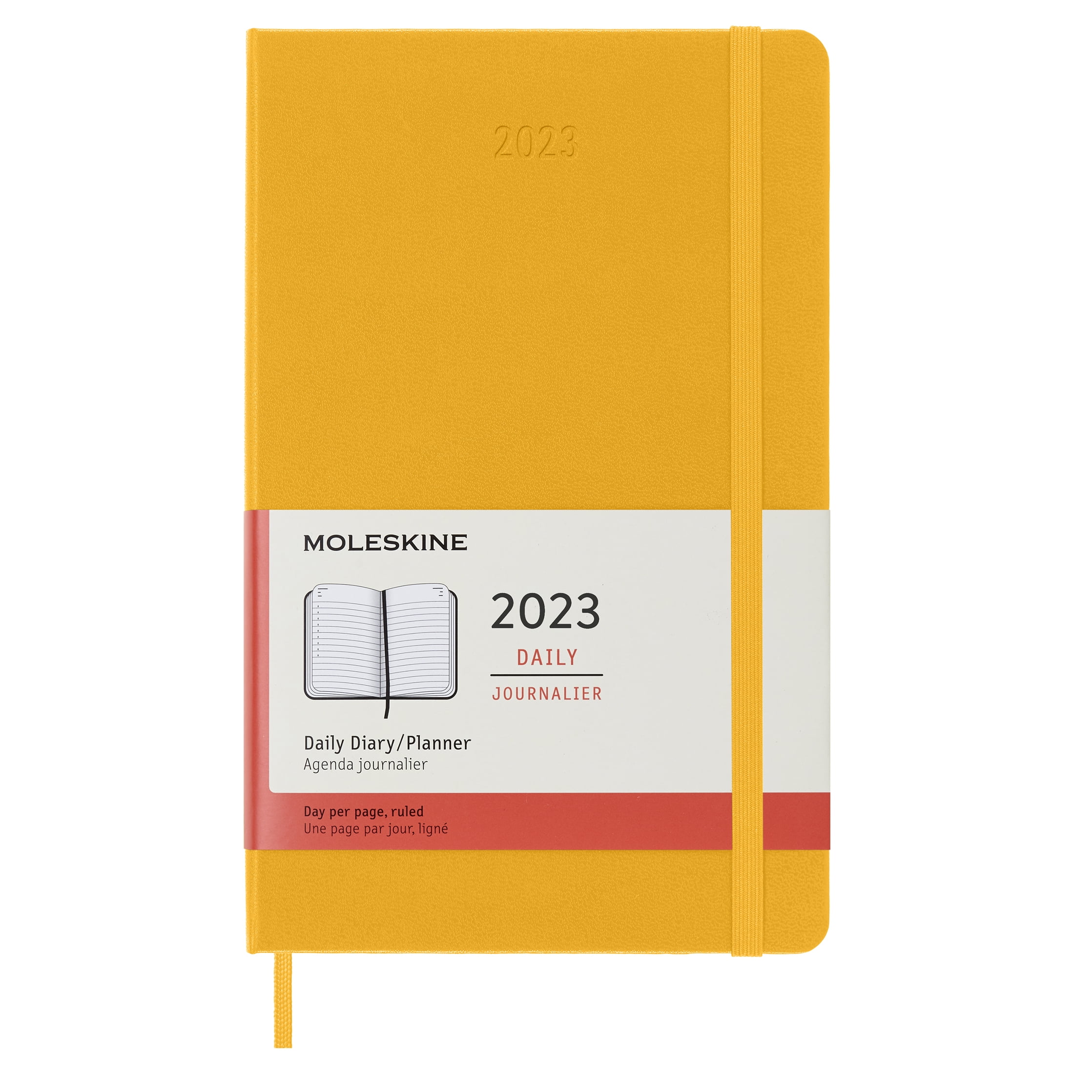 Moleskine 2023 Daily Planner, 12M, Large, Orange Yellow, Hard Cover (5 x  8.25) (Calendar)
