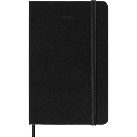 Moleskine 2024 Vertical Weekly Planner, 12M, Pocket, Black, Hard Cover (3.5 x 5.5) Weekly Vertical