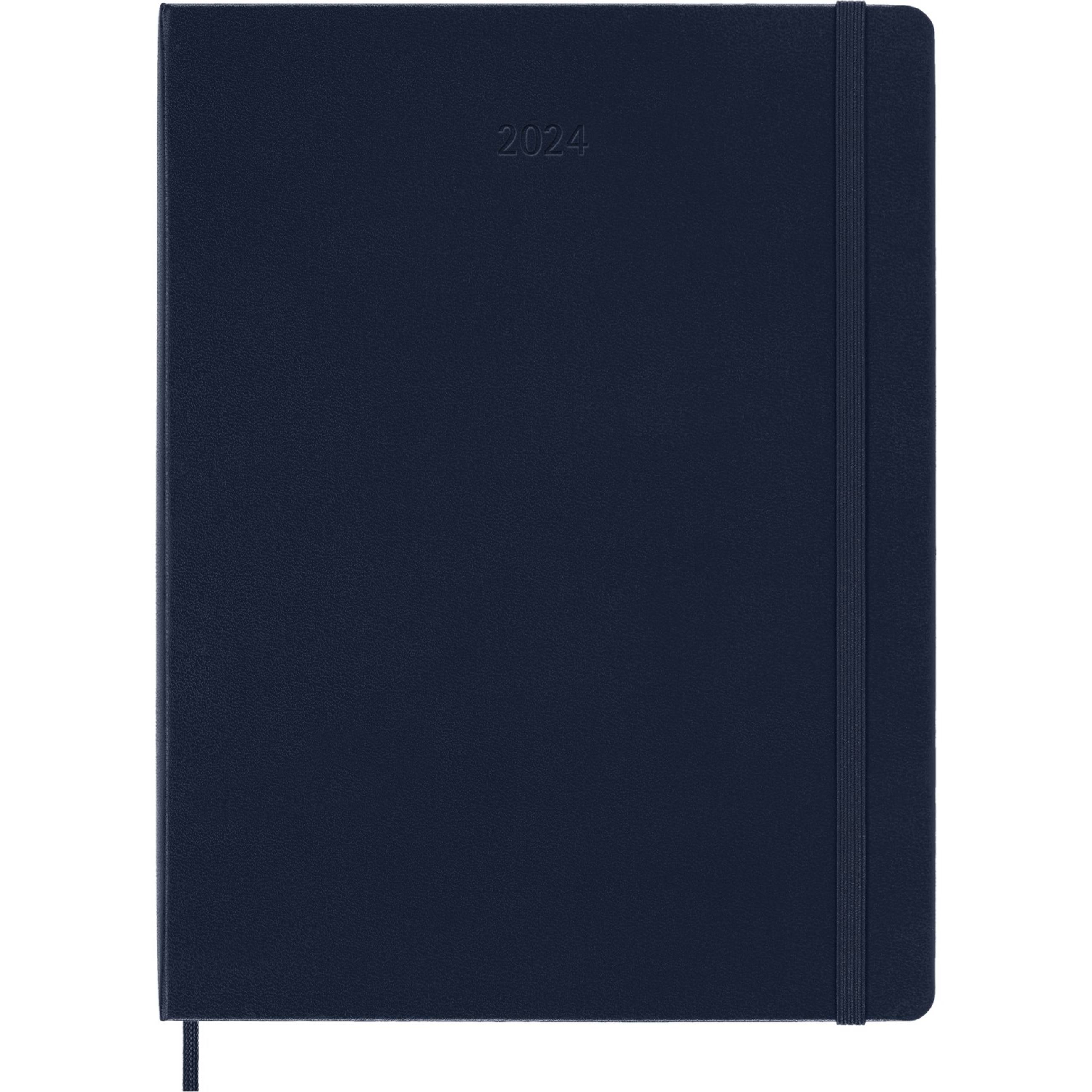 Moleskine 2024 Weekly Planner, 12M, Extra Large, Sapphire Blue, Hard Cover (7.5 x 10) XL