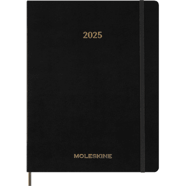 Moleskine 2025 13-Month Essential Planner, Soft Cover, Weekly Vertical, XXL (8.5" x 11"), Black