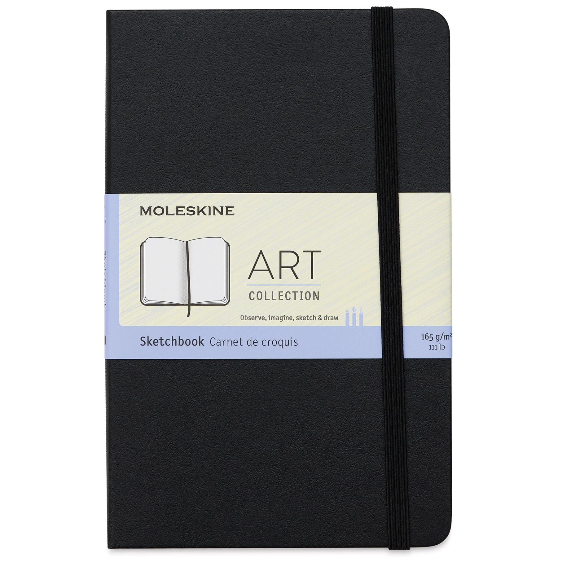 Moleskine Art Sketchbook, Hard Cover, Medium (4.5" x 7") Plain/Blank, Black, 88 Pages