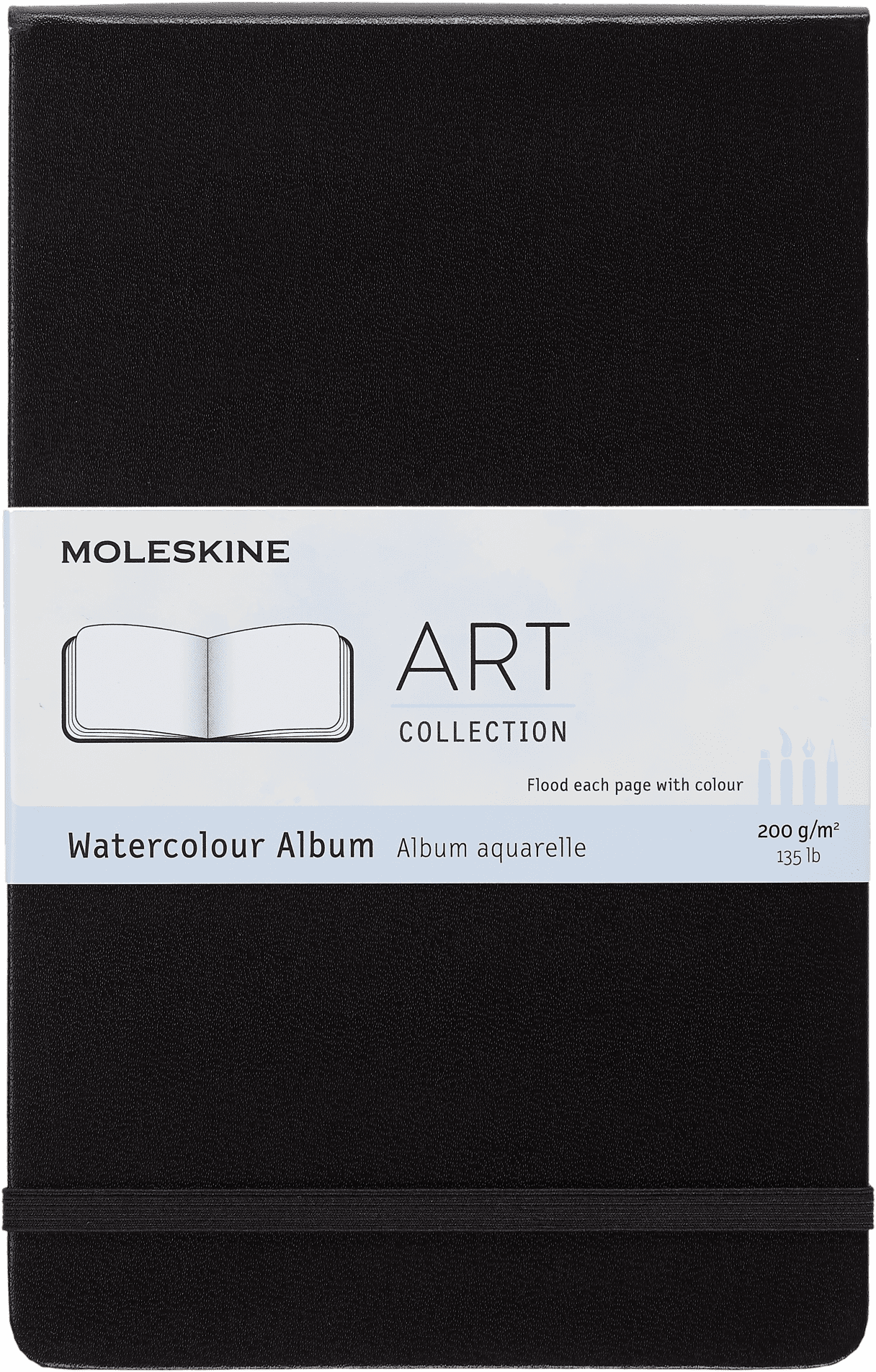 Moleskine Art Watercolor Album, Hard Cover, Large (5" x 8.25"), Plain