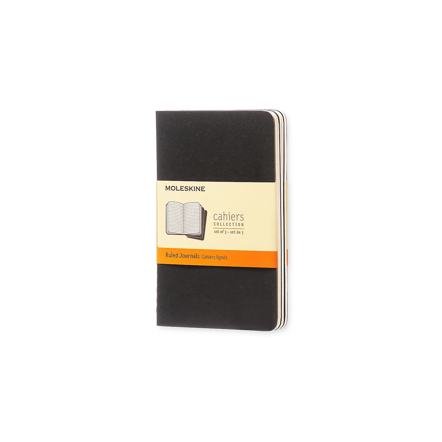 Moleskine Cahier Cardboard Journal 3.5"W x 5.5"H Black 401623