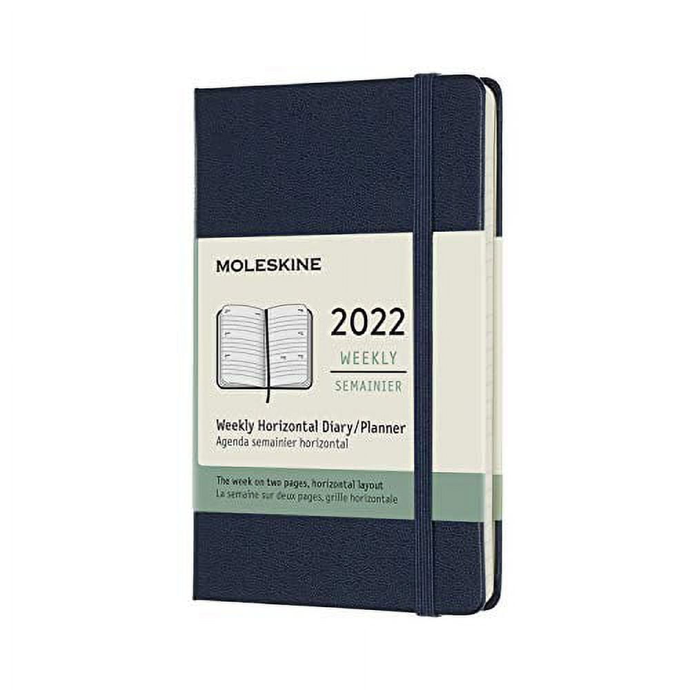 Moleskine Classic 12 Month 2022 Weekly Horizontal Planner, Hard Cover, Pocket (3.5" x 5.5