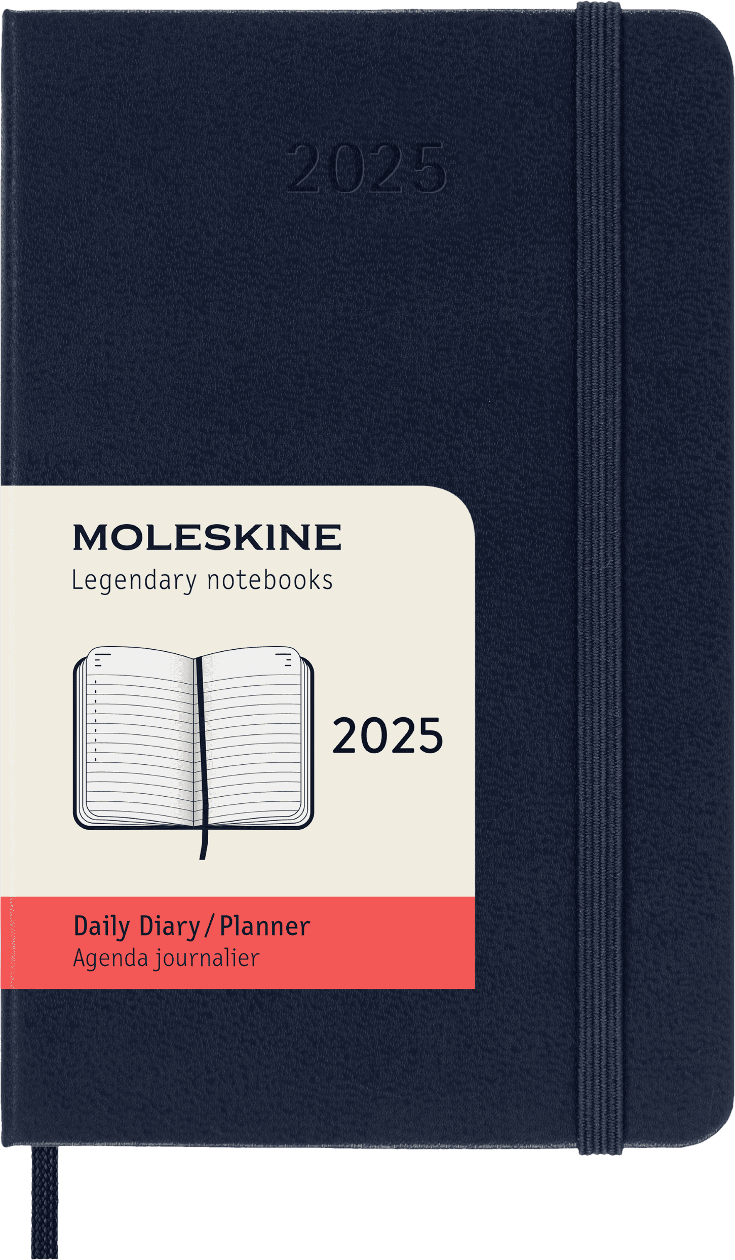 Moleskine Classic 12 Month 2025 Daily Planner, Hard Cover, Pocket (3.5" x 5.5"), Sapphire Blue, 400 Pages
