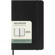 Moleskine Classic 12 Month 2025 Weekly Planner, Soft Cover, Pocket (3.5" x 5.5"), Black, 144 Pages